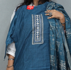 Salwar suit set - Blue shade Search code 9184
