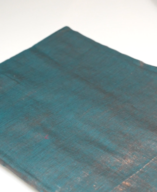 Tissue Silk Saree -Peacock blue color Search code 4818