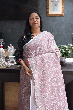 Net Cotta Saree-Onion shade Search code 5210