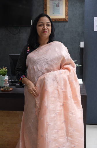Fancy Saree-Peach shade Search code 5214