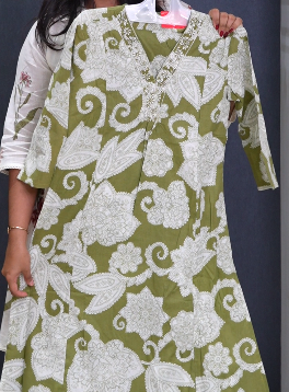 Kurta Top and Bottom   - Pista green color search code 9022