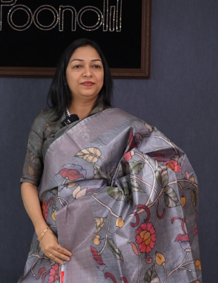 Printed tussar Saree - Gray shade  Search code 2817