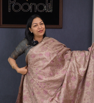tussar Saree - Golden Biscuit shade  Search code 2821