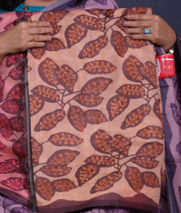 Semi Tussar Saree  -Brick shade  Search code 3622