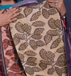 Semi Tussar Saree  -Dusty Green shade  Search code 3623