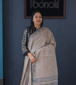 Soft chanderi saree -Dusty Chiku shade  Search code 4049