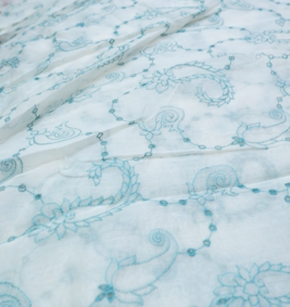 Running Material  -Off White to Blue Color  Search code 4707