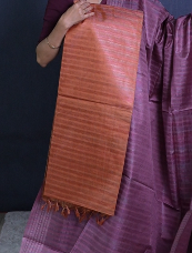 Tussar Saree -Brick shade Search code 1580