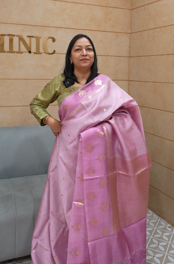 Banarasi sarees - Pink color Search code 8300