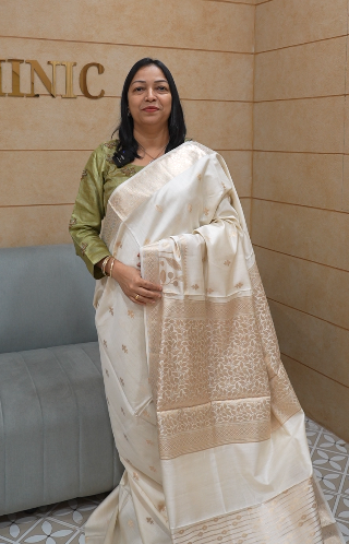 Banarasi sarees - Off white color Search code 8302