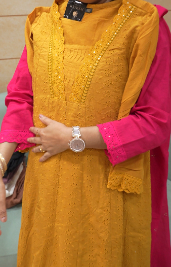 Salwar suit set-Mastered Yellow shade Search code 6351