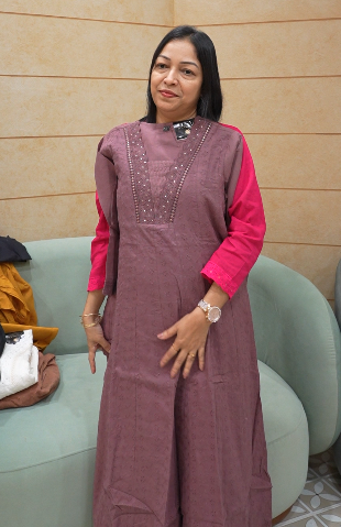 Salwar suit set-Dusty Blue shade Search code 6353