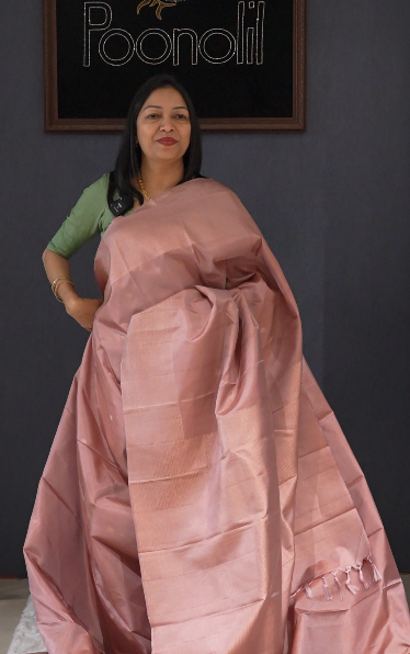 KANCHIPURAM SAREE -Onion shade Search code 5659