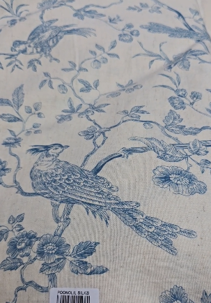 Running Material  - Cream Blue Search code 6839