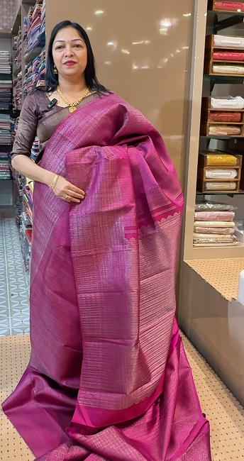 KANCHIPURAM BROCADE  - vadamalli  color   Search code 4500