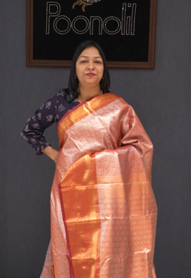 Tissue Saree - Maroon  search code 1505