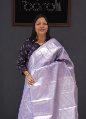 Tissue Saree - Lavender search code 1506