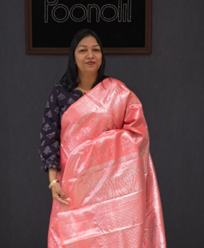 Tissue Saree - Peach search code 1507