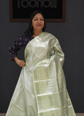 Tissue Saree - Baby green search code 1509