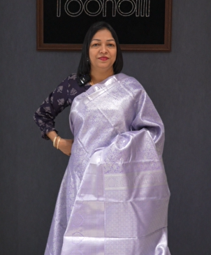 Tissue Saree -Lavender  search code 1512