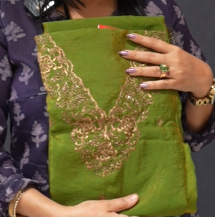 UNSTITCHED SALWAR  SUIT SET -Green Search code 1522