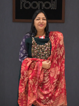 UNSTITCHED SALWAR  SUIT SET - Green Search code 1530