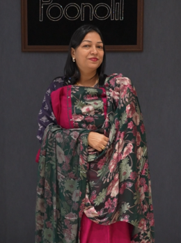 UNSTITCHED SALWAR  SUIT SET - Ranni ruby shade Search code 1538