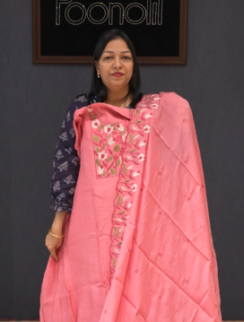 UNSTITCHED SALWAR  SUIT SET - Pink shade Search code 1539