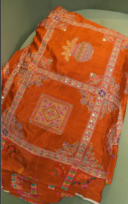 Running Material  - orange colour Search code 1002