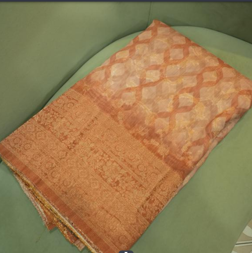 Running Material  - SEMI TUSSAR RUST MAROON colour Search  7811