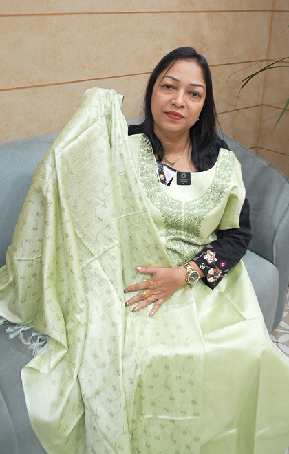 Salwar suit set  - green shade Search code 4402