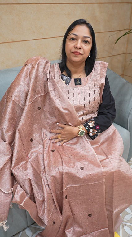 Salwar suit set  -  baby pink shade Search code 4415