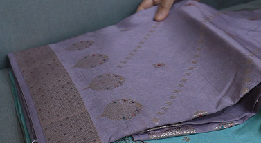 Banarasi  sarees - dusty lavander color Search code 5218