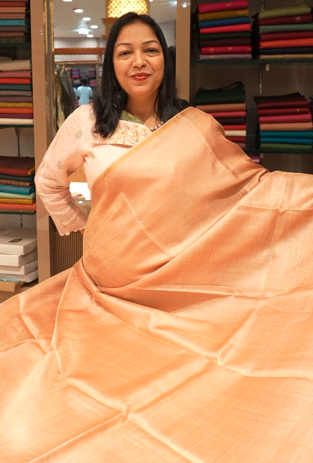 Tussar Saree -mauve shade Search code 3200