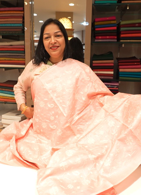 Tussar Saree pink  colour   Search code 3210