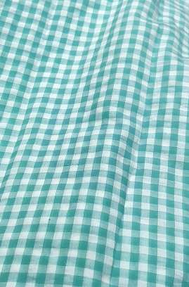 checks Running Material  - aqua green color  Search code 7505