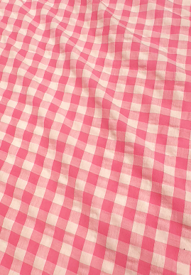 checks Running Material  - pink color  Search code 7510