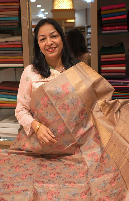 Tussar  Saree  gloden  colour  Search code 3219