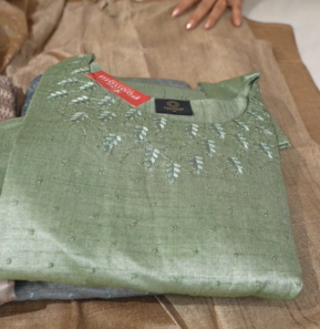 Salwar suit set  -Green  shade Search code 9804