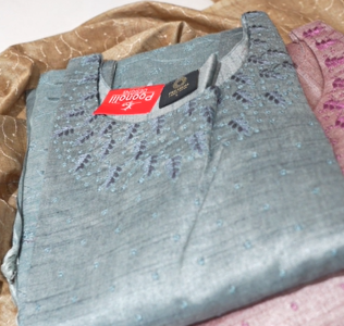 Salwar suit set  - Dusty blue shade Search code 9807