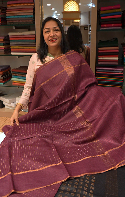 Jute Tussar Saree purlpe Search code 3228