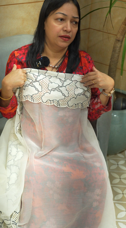 Running Material  - off white  color  Search code 3361