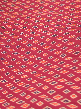 RUNNING MATERIAL - cambric cotton maroon color Ajark print  Search code 5237