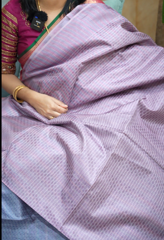 Tussar Saree mauve colour  Search code 7744