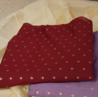 UNSTITCHED SALWAR  SUIT SET -Maroon shade Search code 2005