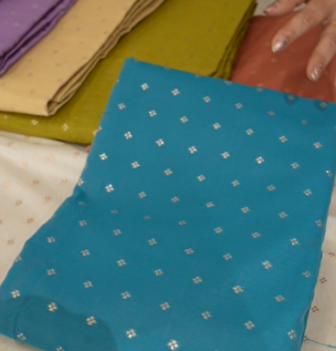 UNSTITCHED SALWAR  SUIT SET -Blue shade Search code 2007