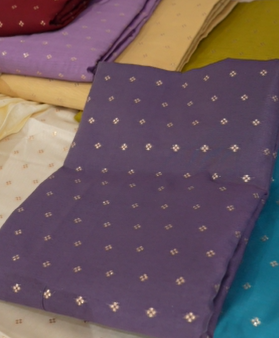 UNSTITCHED SALWAR  SUIT SET -Dark lavender shade Search code 2008