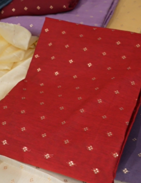 UNSTITCHED SALWAR  SUIT SET -Brick  shade Search code 2009