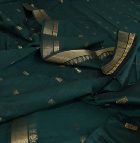 UNSTITCHED SALWAR  SUIT SET -Bottle green shade Search code 2013