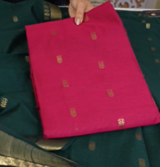 UNSTITCHED SALWAR  SUIT SET -Ruby  shade Search code 2014